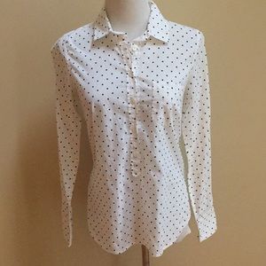 J.Crew Polka Dot Button Down Top XS